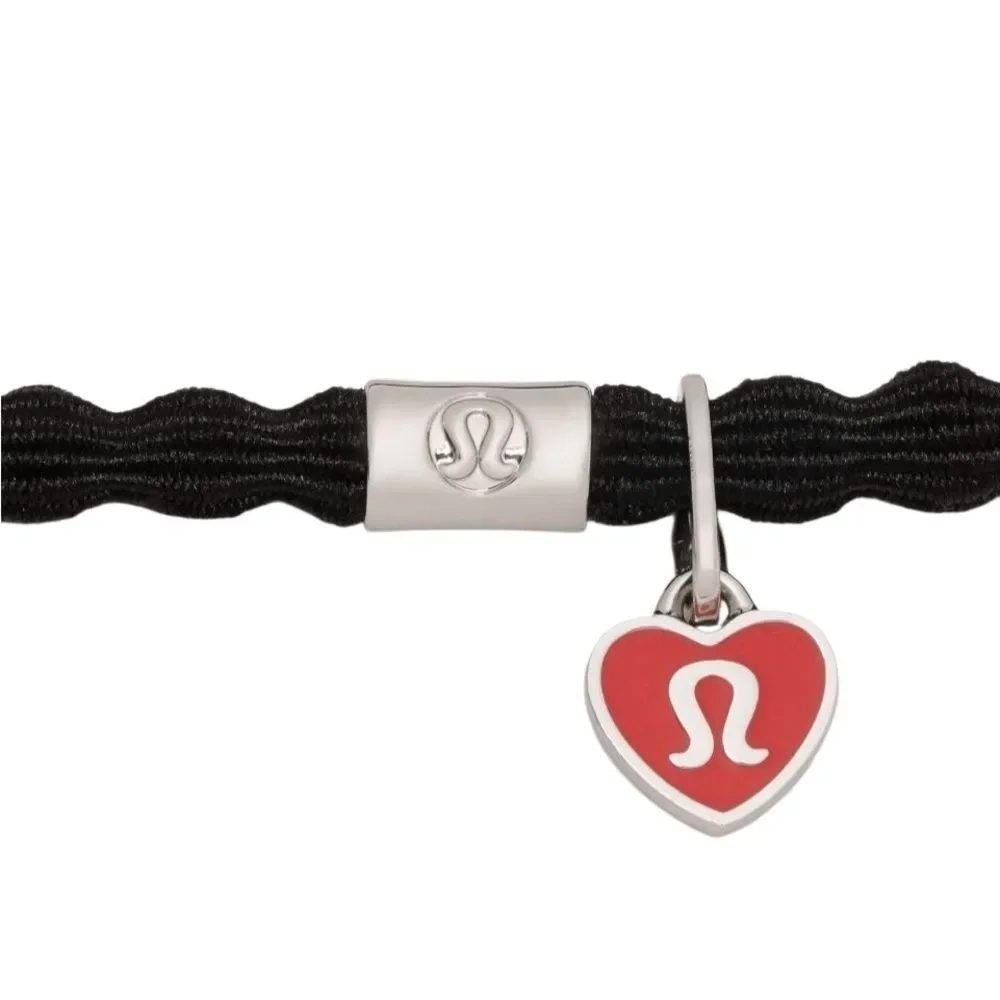 Lululemon Charm Hair Ties 3 Pack Black/Silver